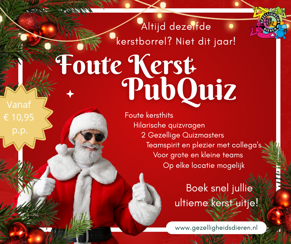 kerst-pubquiz-gezelligheidsdieren-teamuitje-bedrijfsuitje-kerstborrel